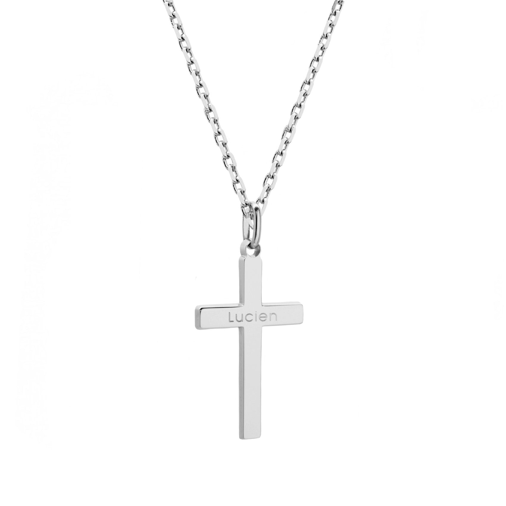 Collier personnalisé femme - croix - Argent
