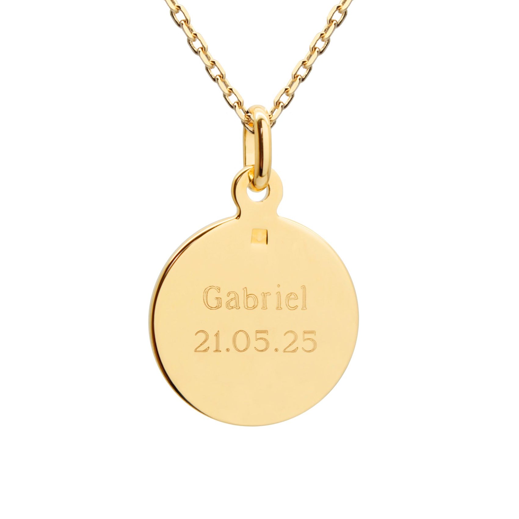 Collier personnalisé - Médaille Vierge Mont Carmel - Plaqué or