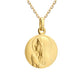 Collier personnalisé - Médaille Vierge Ave Maria - Plaqué or