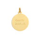 Personalized pendant - Virgin Mary medal with chiseled outline - Gold plated