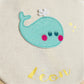 Custom round drum wall frame - Blue Whale design