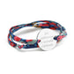 Pulsera personalizada de cordón Liberty - medalla Family - Plata