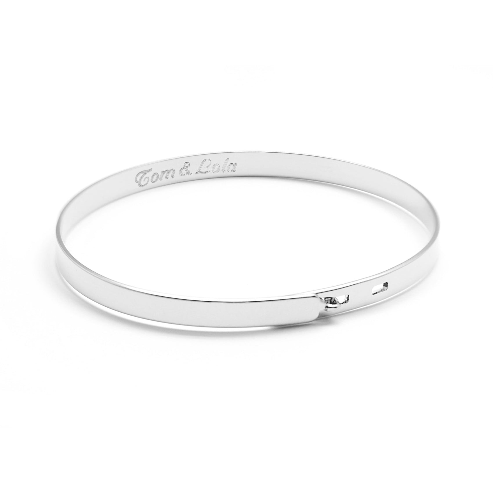 Jonc femme personnalisé - ruban - Argent