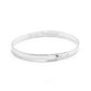 Pulsera personalizada para mujer - Cinta martillada - Plata