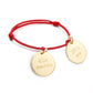 Pulsera de cordón personalizada - Charms - Baño de oro