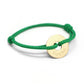 Bracelet cordon personnalisé - mini jeton - Plaqué or