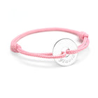 Bracelet cordon personnalisé - mini jeton - Argent