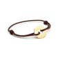 Bracelet cordon personnalisé - mini jeton - Plaqué or