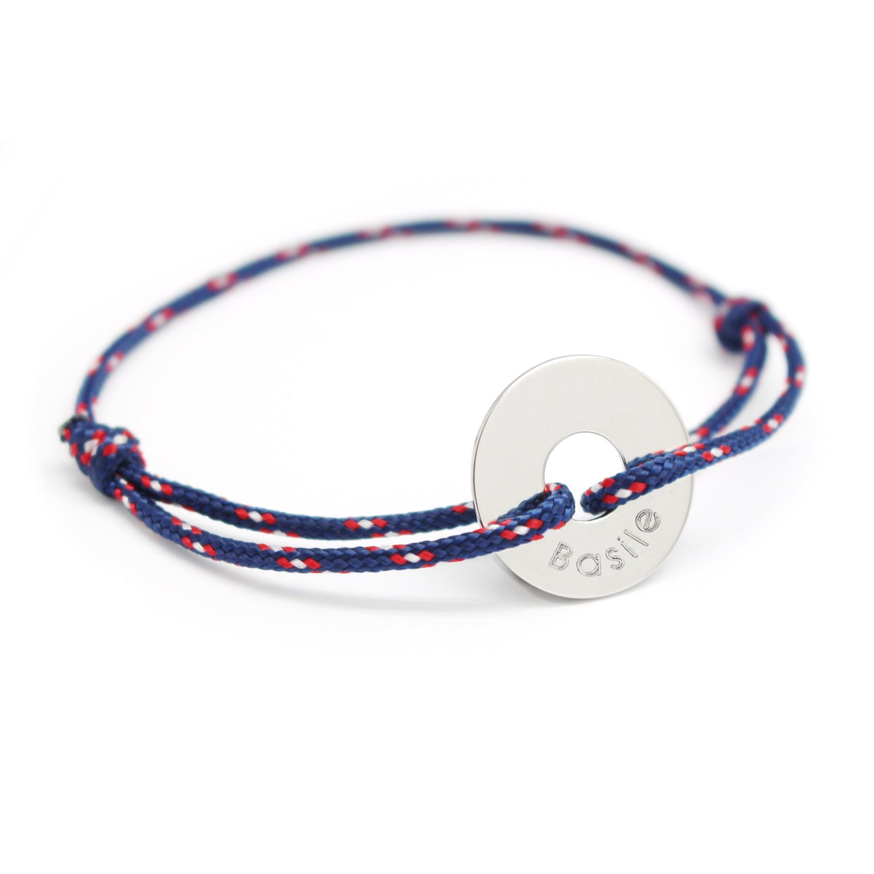 Bracelet cordon personnalisé - Mon chéri - Argent