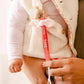 Attache tétine personnalisée - Double gaze de coton + Fleur