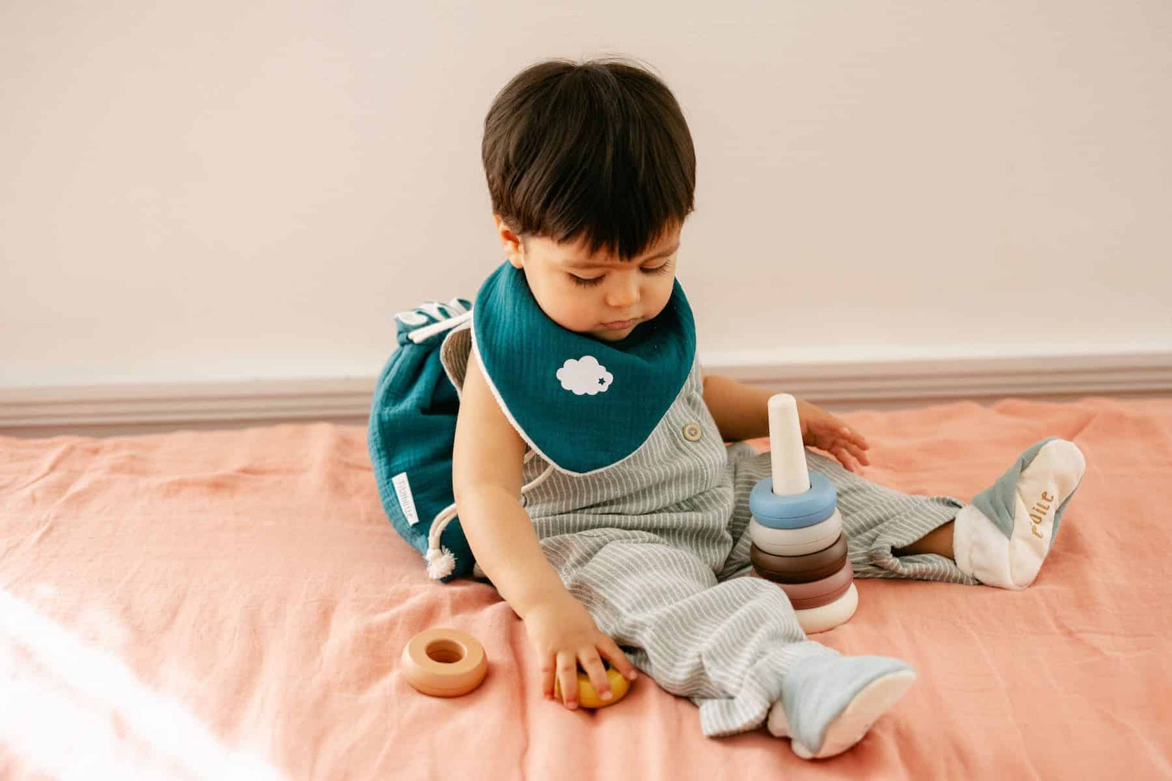 Bavoir Bandana personnalisé en Double gaze de coton