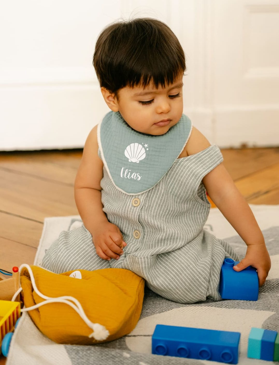 Bavoir Bandana personnalisé en Double gaze de coton