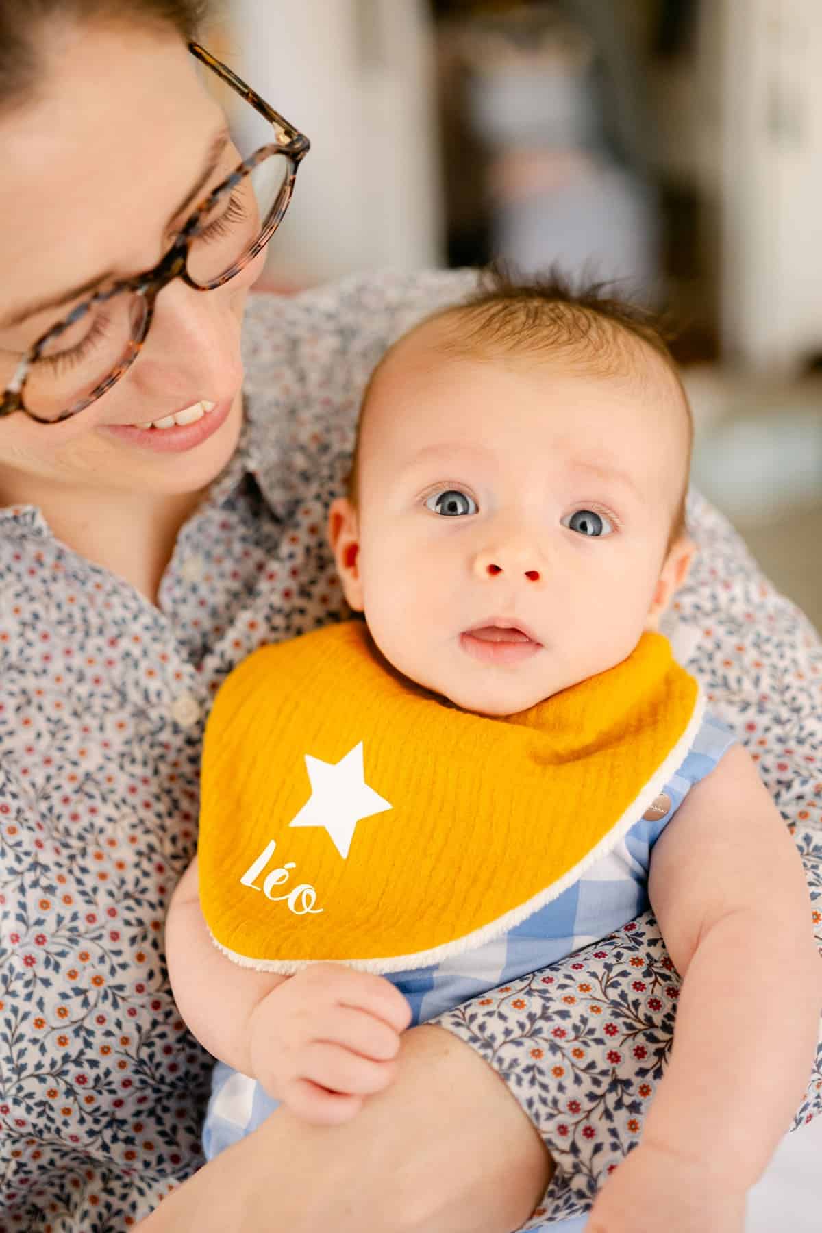 Bavoir Bandana personnalisé en Double gaze de coton