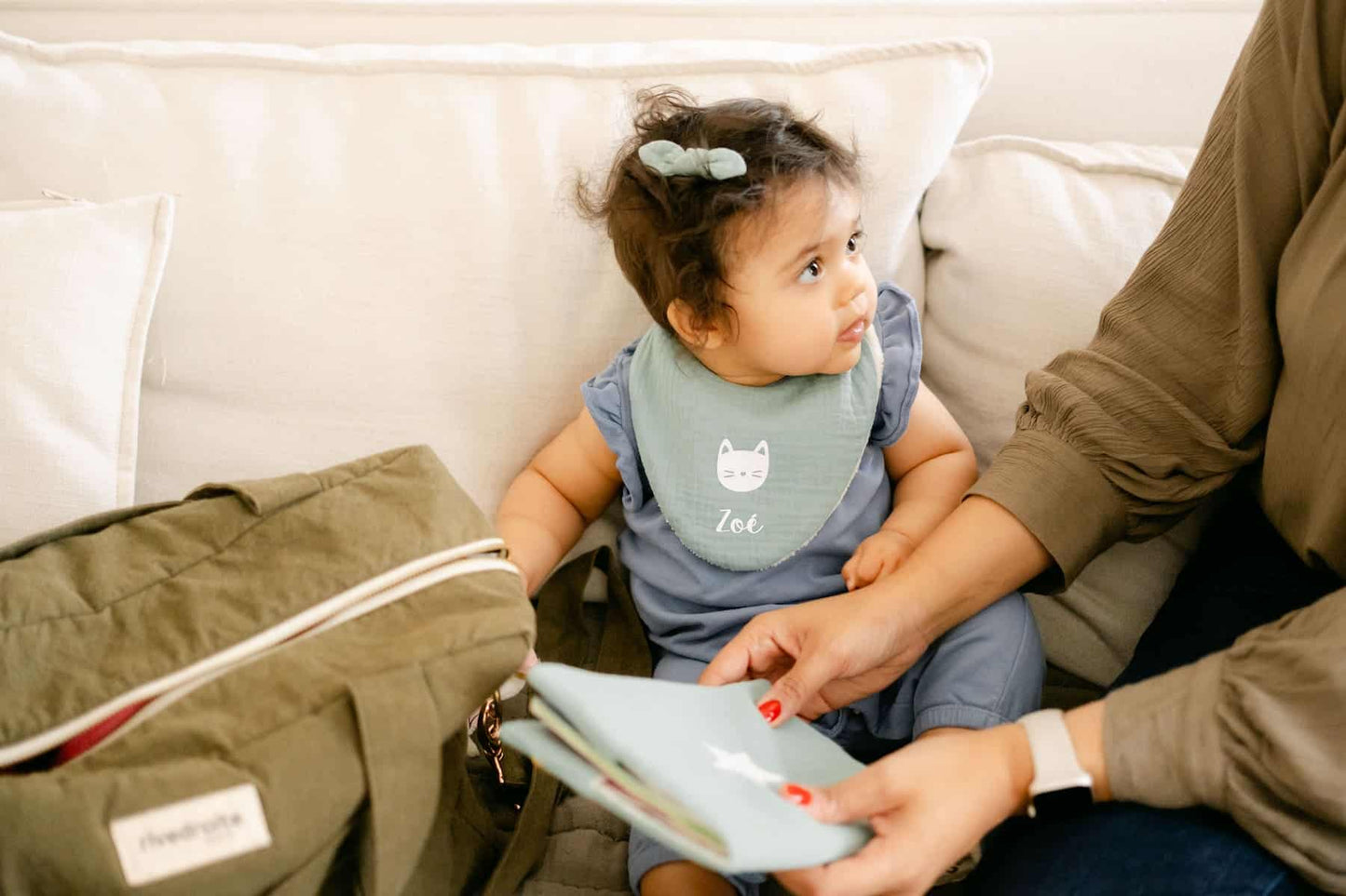 Bavoir Bandana personnalisé en Double gaze de coton