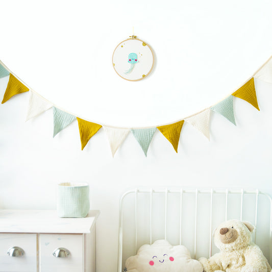 Guirlande de fanions personnalisée - Cadeau naissance