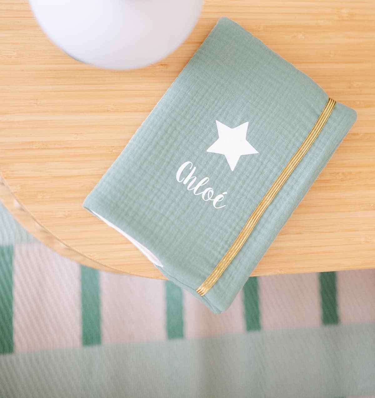 Protège Carnet de Santé personnalisé en Double gaze de coton