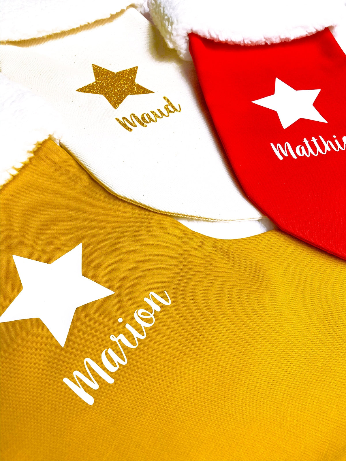 Calcetín de Navidad personalizado - Amarillo