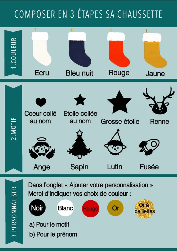 Calcetín de Navidad personalizado - Amarillo