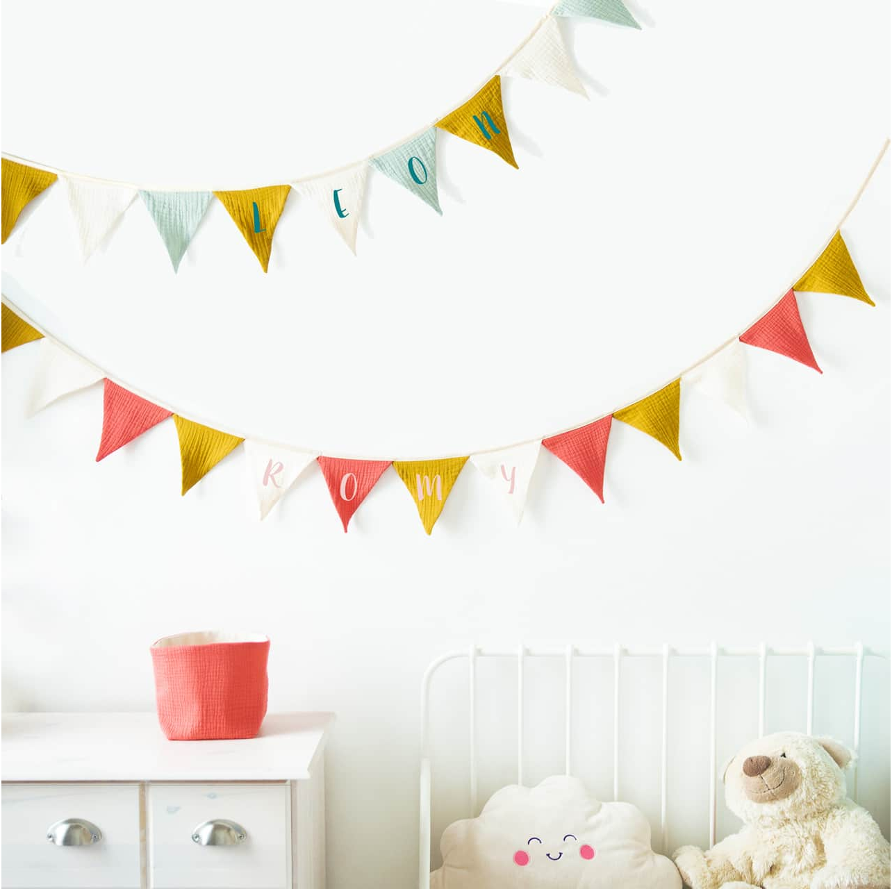 Guirlande de fanions personnalisée - Cadeau naissance