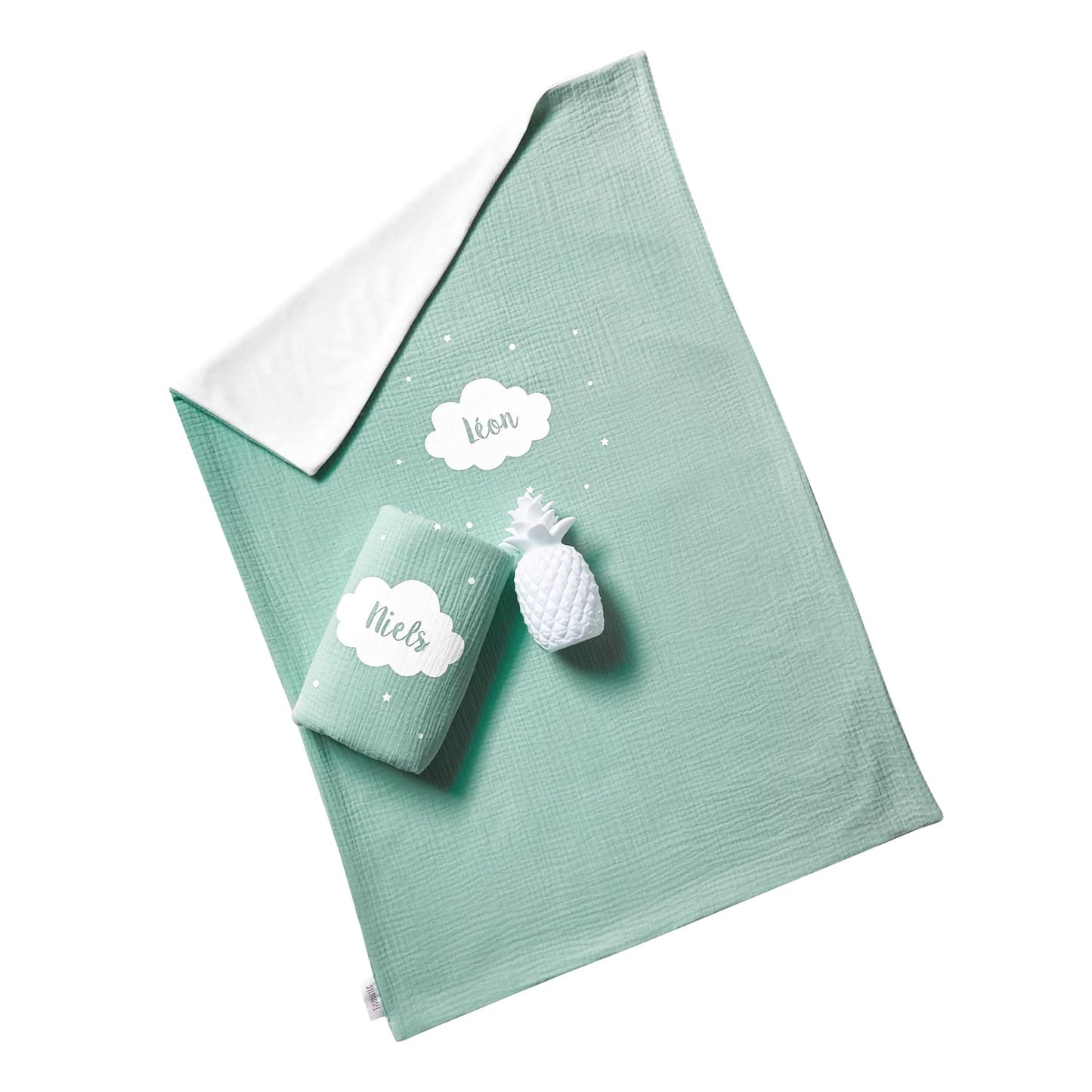 Plaid Bébé personnalisé en Gaze de coton