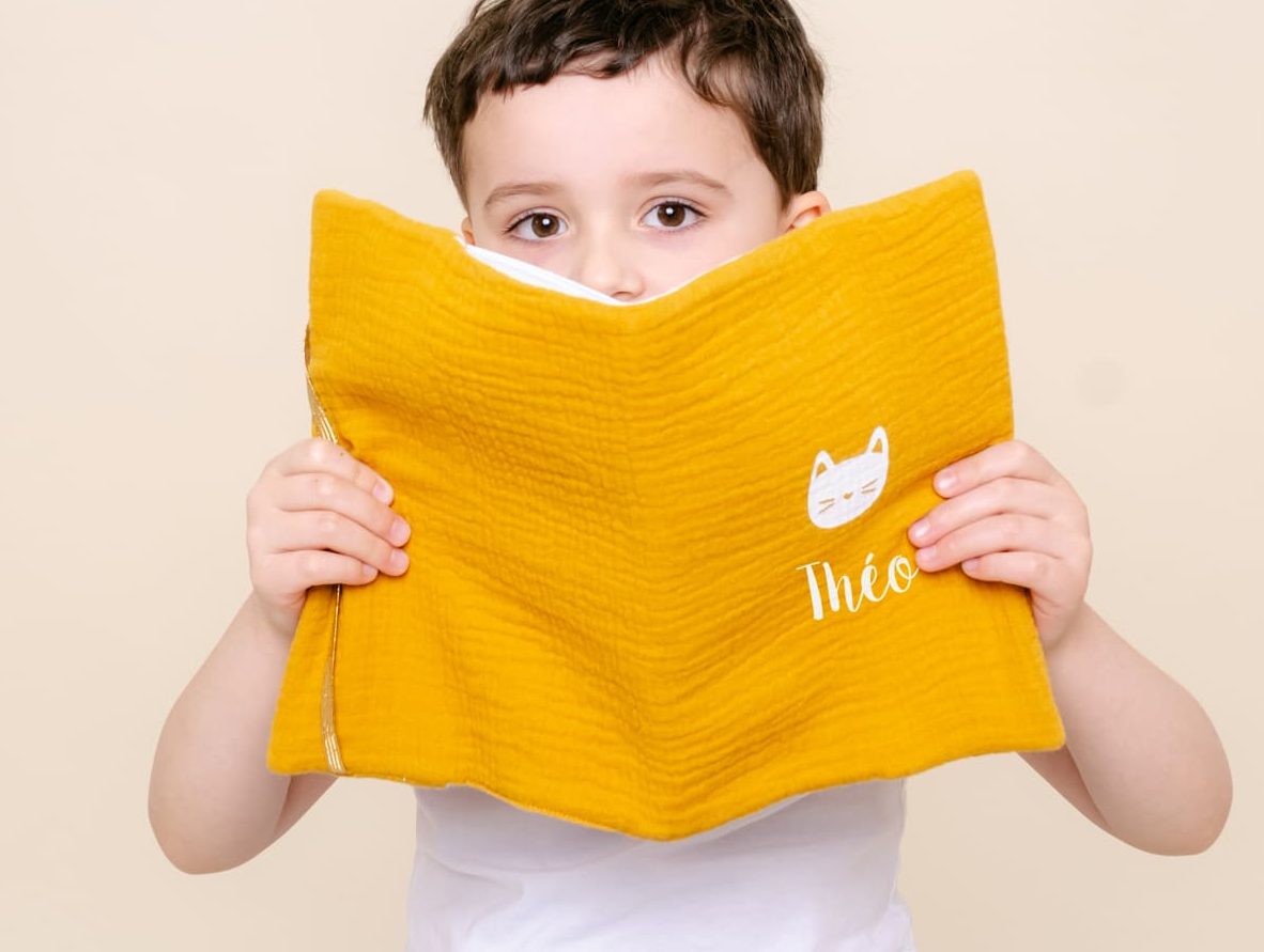 Protège Carnet de Santé personnalisé en Double gaze de coton