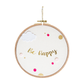 Personalized round drum wall frame - Pink Dream