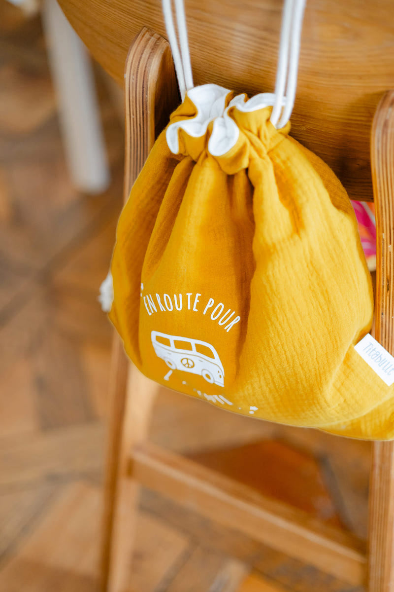 Sac à dos personnalisé Bébé et Enfant - Double gaze de coton Bio