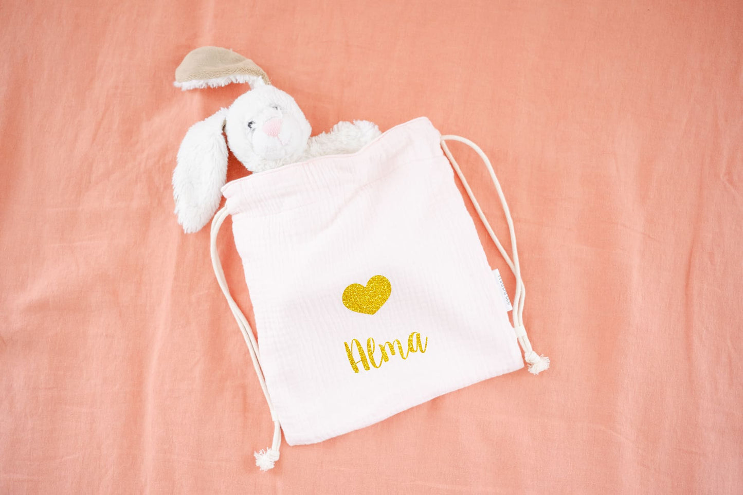 Sac à dos personnalisé Bébé et Enfant - Double gaze de coton Bio