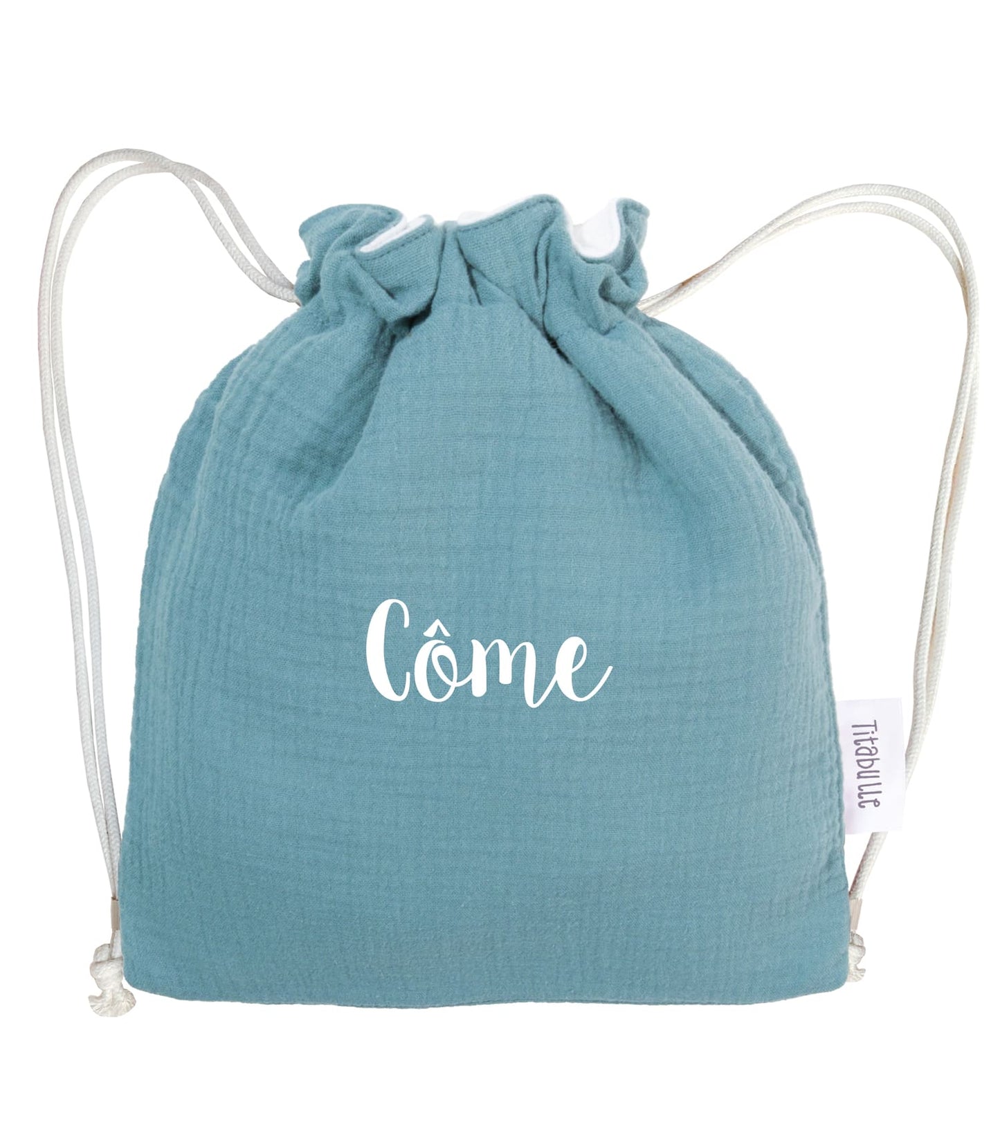 Sac à dos personnalisé Bébé et Enfant - Double gaze de coton Bio