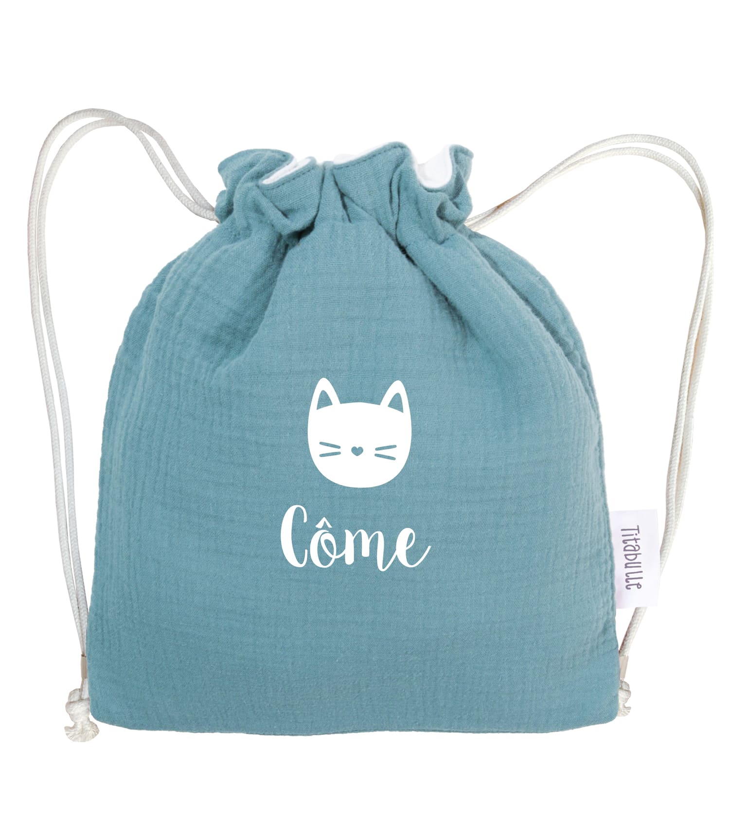 Sac à dos personnalisé Bébé et Enfant - Double gaze de coton Bio