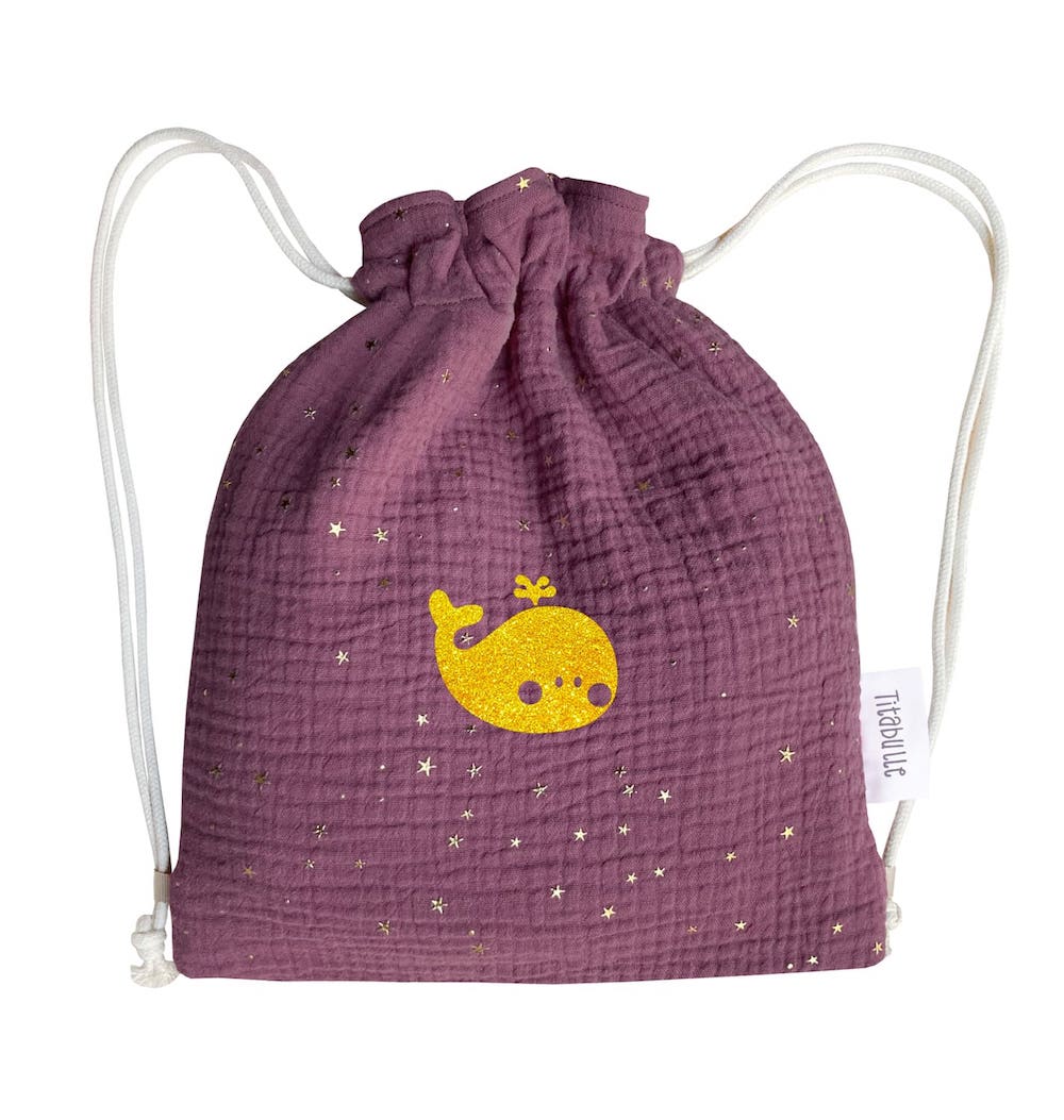 Sac à dos personnalisé Bébé et Enfant - Double gaze de coton étoilée