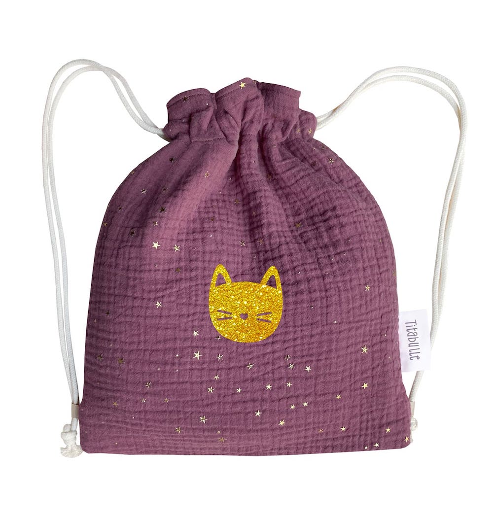 Sac à dos personnalisé Bébé et Enfant - Double gaze de coton étoilée