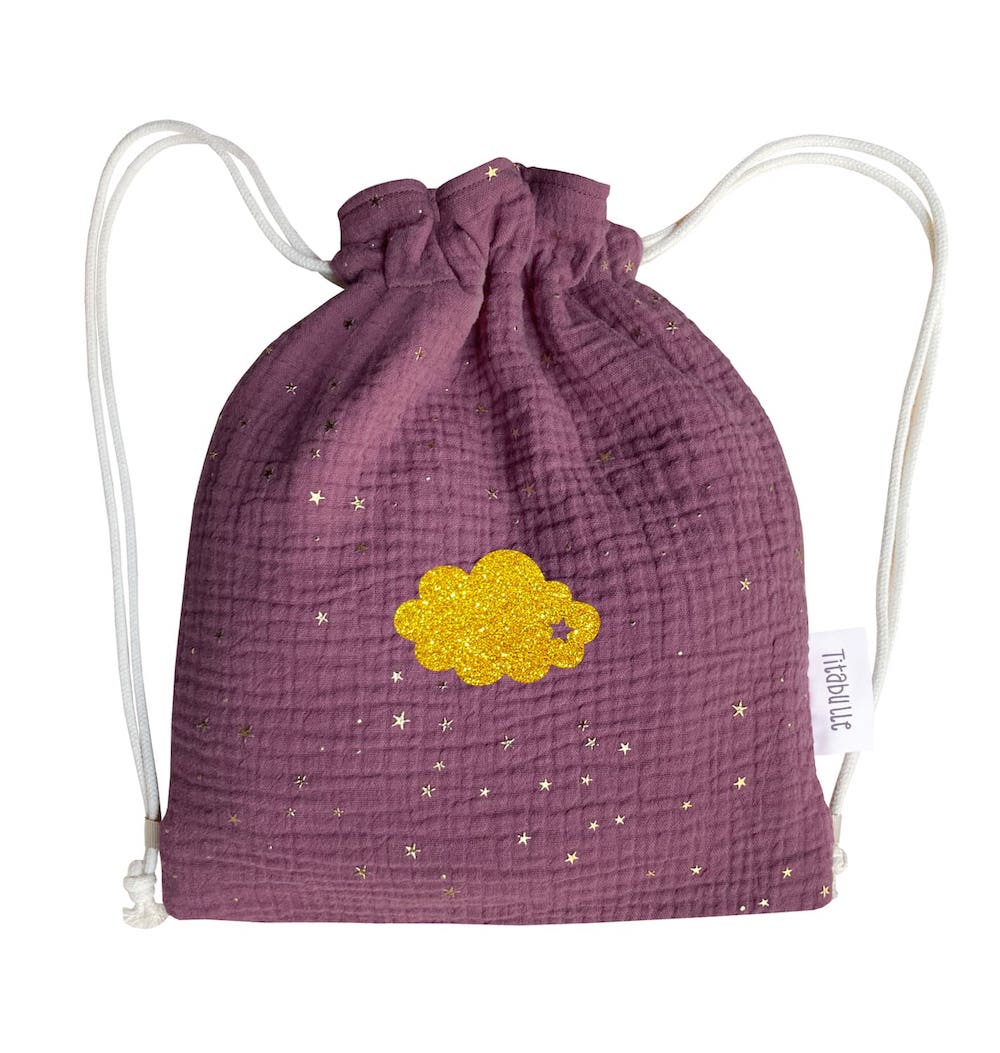 Sac à dos personnalisé Bébé et Enfant - Double gaze de coton étoilée