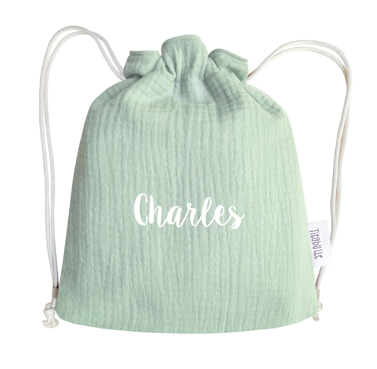 Sac à dos personnalisé Bébé et Enfant - Double gaze de coton Bio