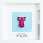 Personalized Children's and Baby Decorative Picture - Little Masked Hero Pink