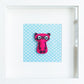 Personalized Children's and Baby Decorative Picture - Little Masked Hero Pink