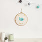 Custom round drum wall frame - Blue Whale design