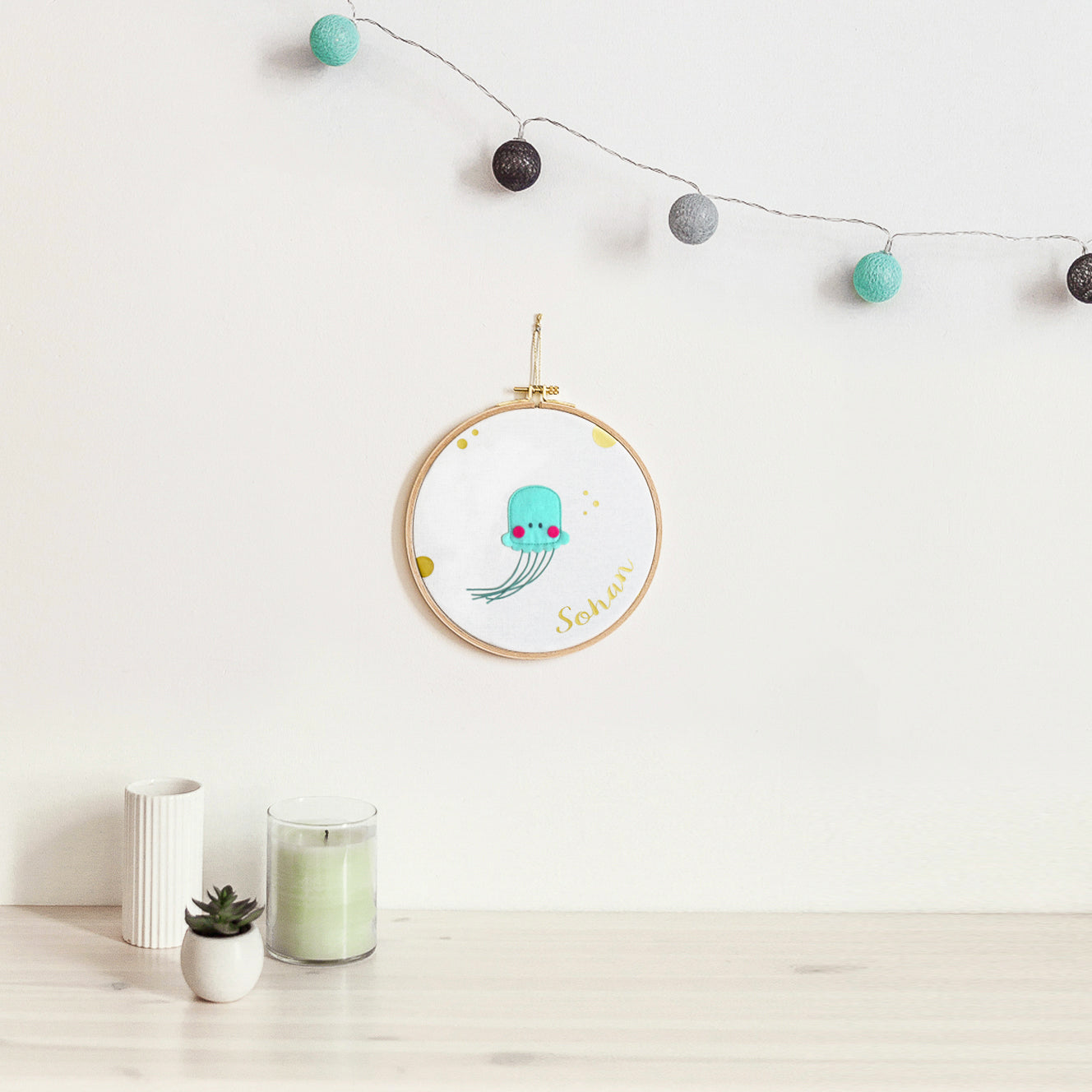 Custom Round Drum Wall Frame - Medusa
