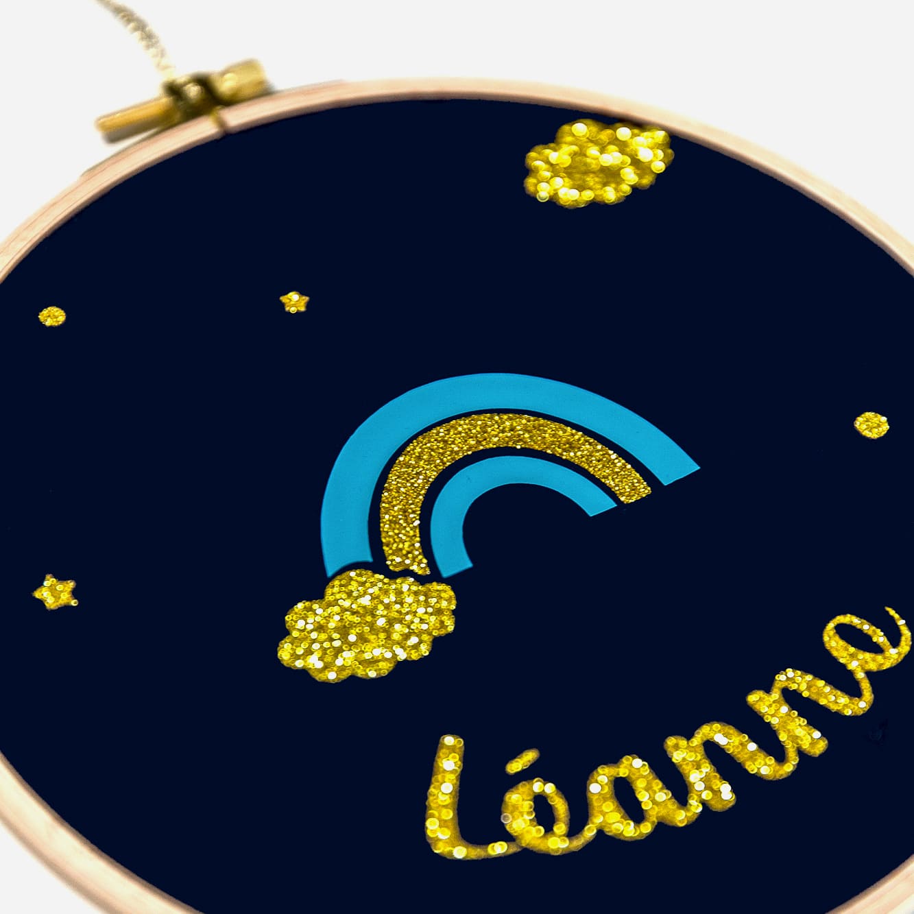 Bastidor redondo de pared personalizado - Modelo Arcoíris