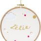 Personalized round drum wall frame - Pink Dream