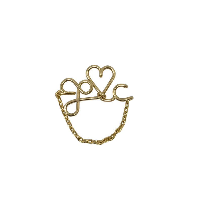 Bague chaine personnalisée /4 caractères max