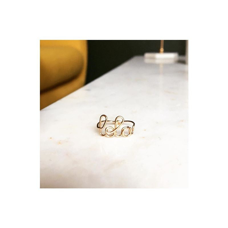 Bague Jonc personnalisée / 4 caractères max