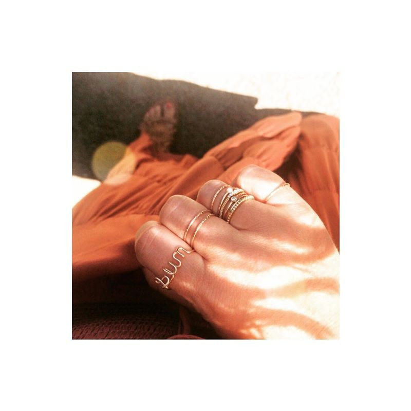 Bague Jonc personnalisée / 4 caractères max