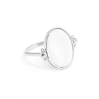 Bague Personnalisée Nacre Ovale - Argent