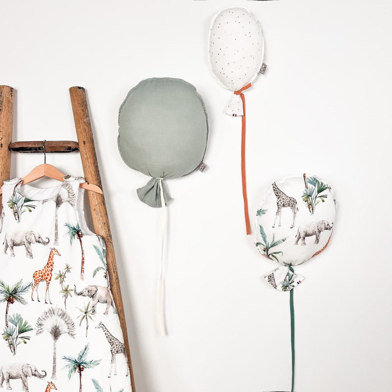 Ballon mural décoratif en satin de coton, Safari