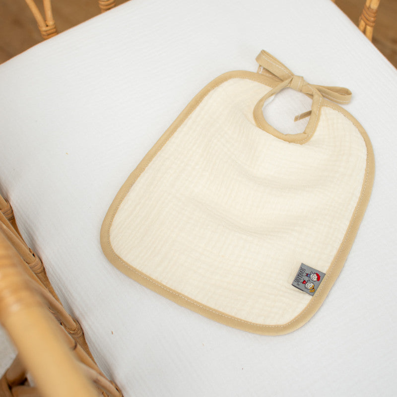 Bavoir à nouer en gaze de coton, Jeanne