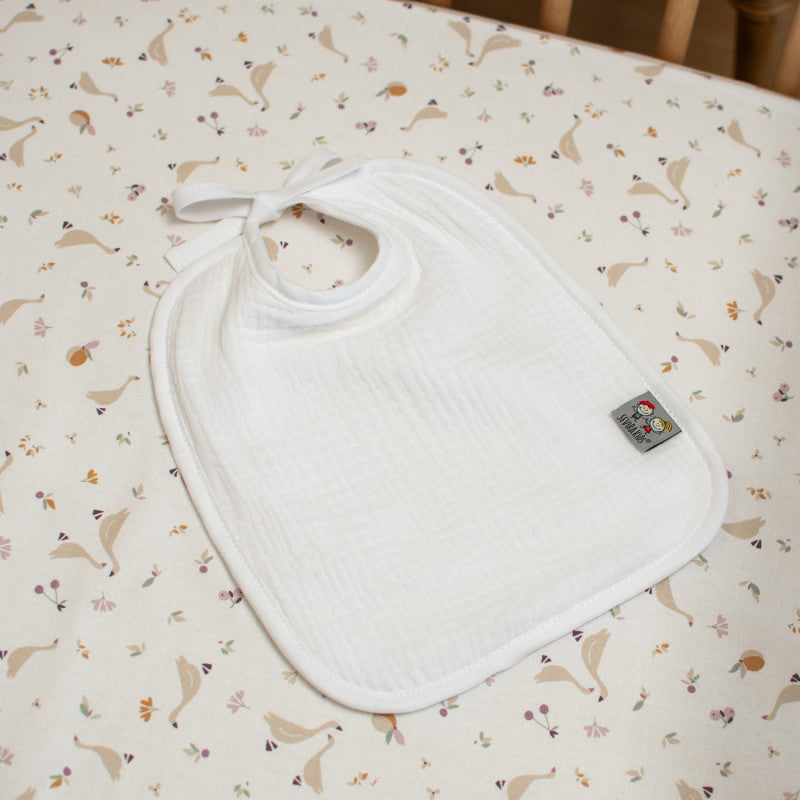 Bavoir à nouer en gaze de coton, Jeanne