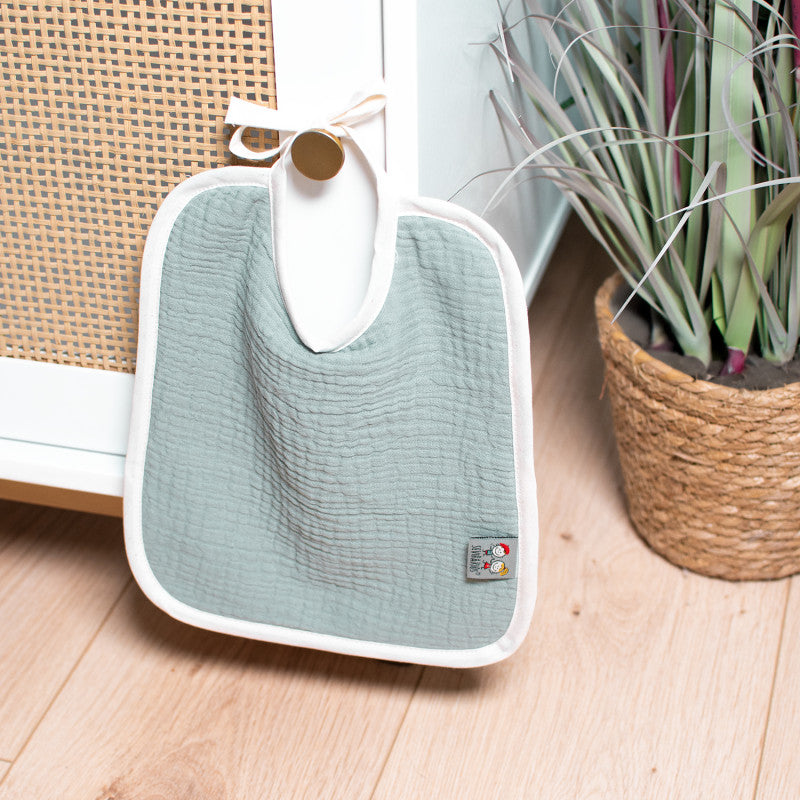 Bavoir à nouer en gaze de coton, Jeanne