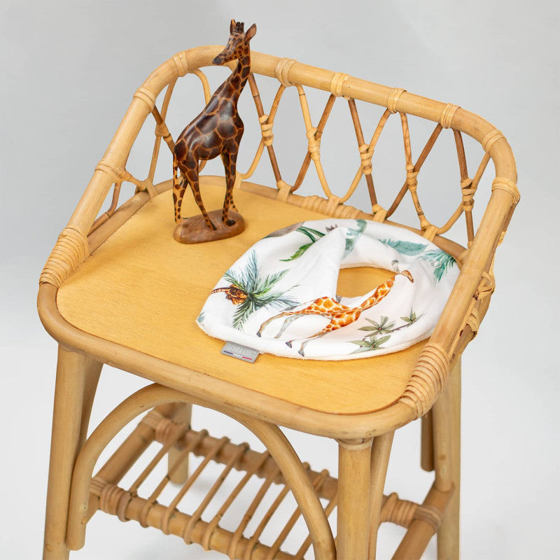 Bavoir bandana en coton, Safari