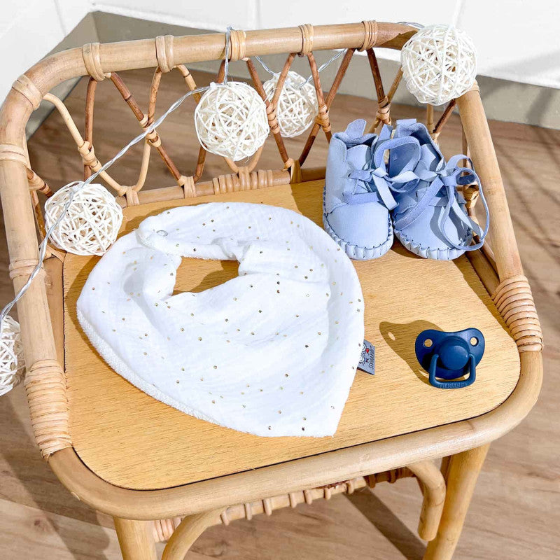 Bavoir bandana gaze de coton, Jeanne